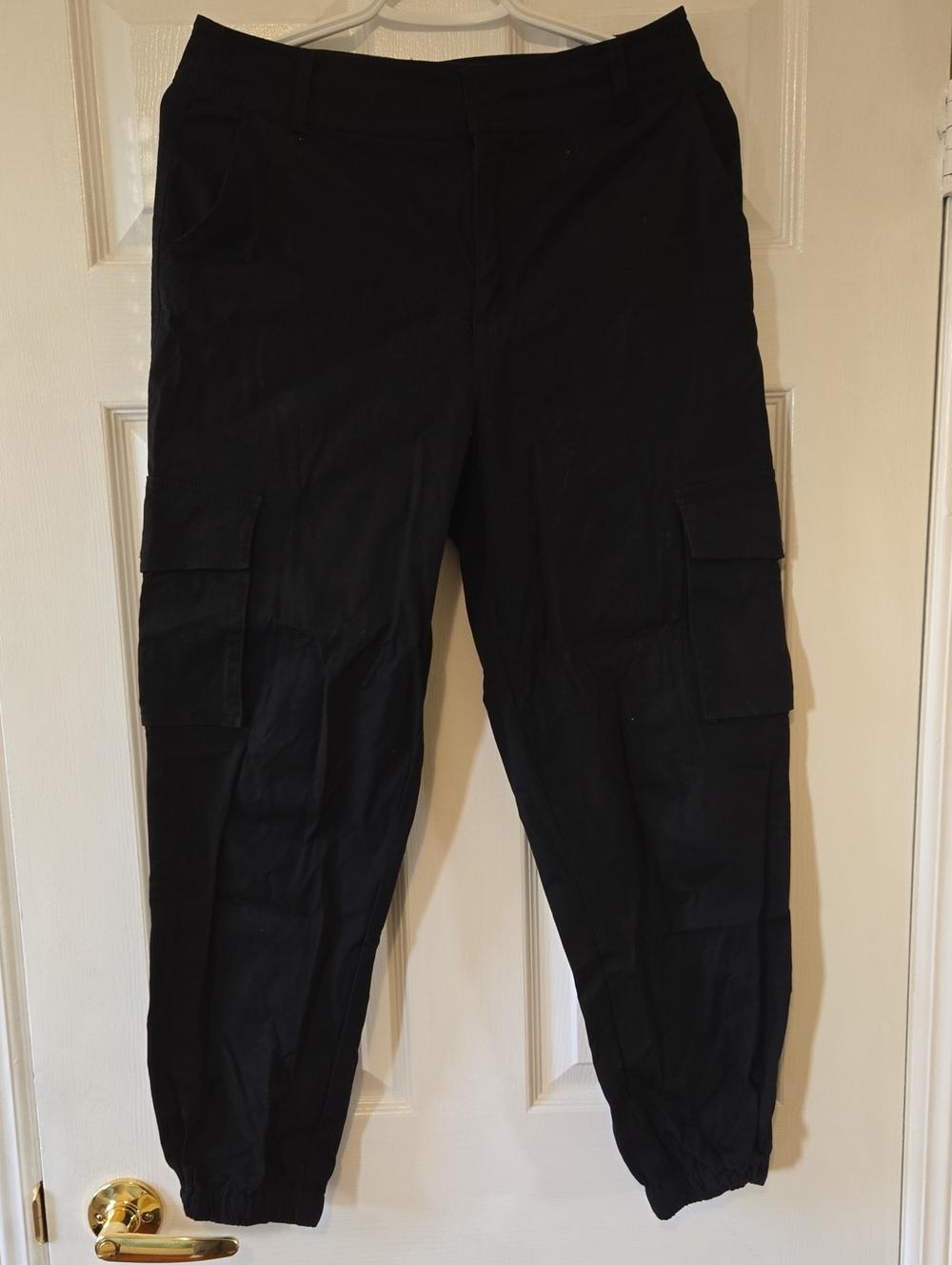 Forever 21 Men's Black Cargo Pants with Utility Pockets